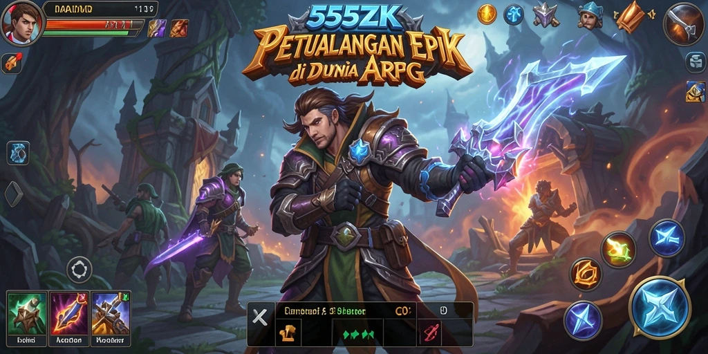 Gameplay ARPG mendebarkan di 555ZK dengan grafis menawan.