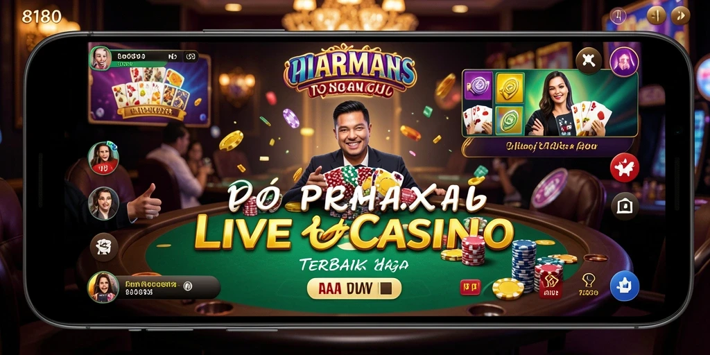 Tampilan menarik gameplay Live Casino di 8180.