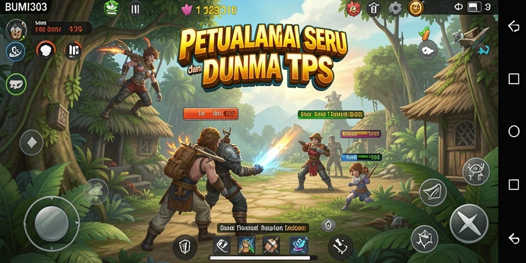 Screenshot gameplay BUMI303 menampilkan aksi pertempuran yang mendebarkan.