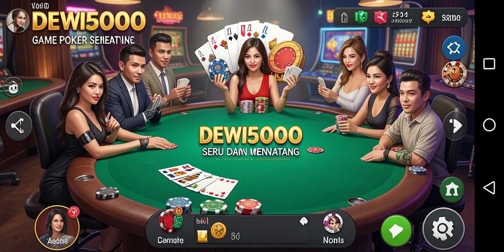 Gameplay seru DEWI5000 dengan pengalaman bermain Poker yang mendebarkan.