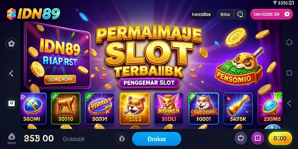 Tampilan gameplay mengasyikkan dari IDN89 dengan berbagai tema slot.