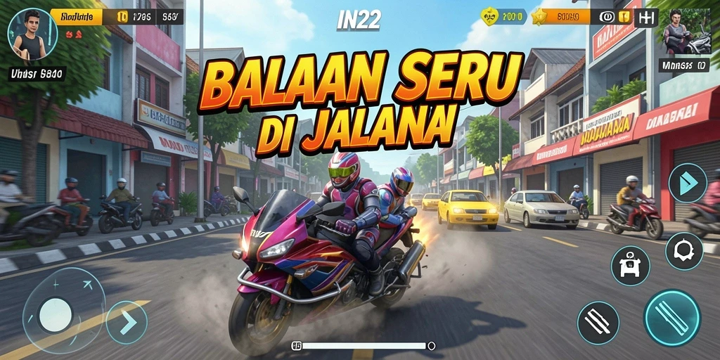 Gameplay balapan yang mendebarkan dan grafis yang menawan.