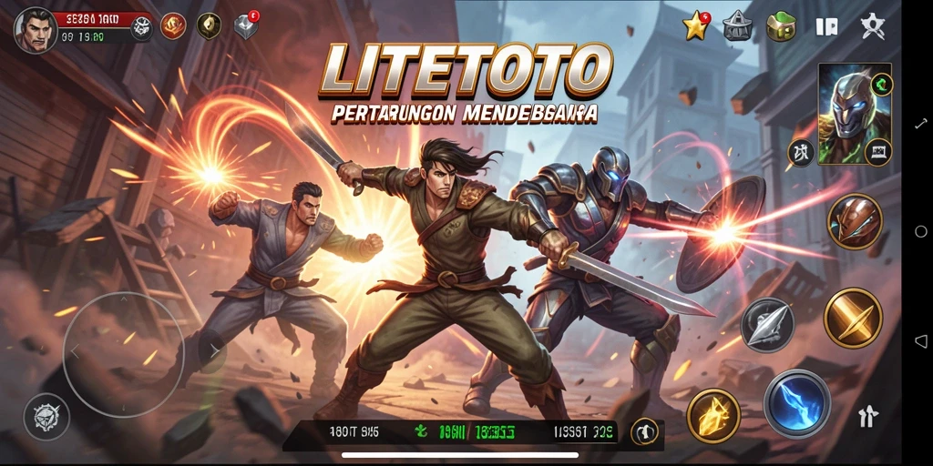 Screenshot LITETOTO menampilkan aksi pertarungan yang mendebarkan.