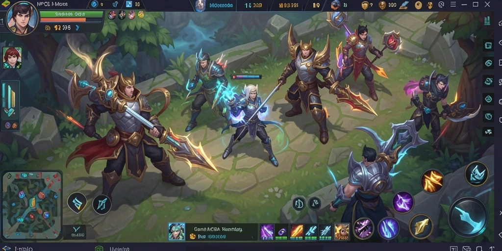 Tampilan gameplay seru dari MPOID dalam pertarungan tim.