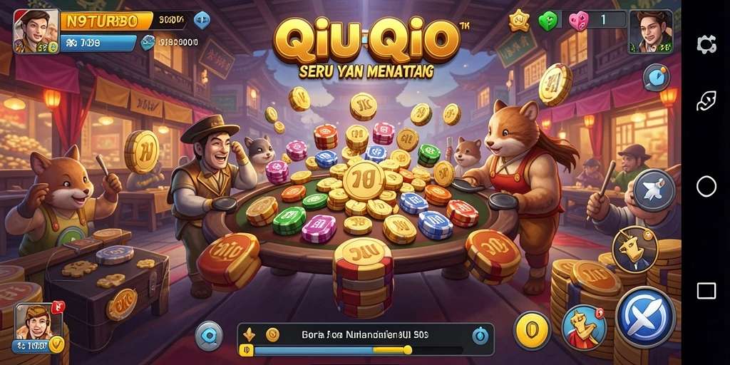 Tampilan gameplay QiuQiu yang menarik di N9TURBO.