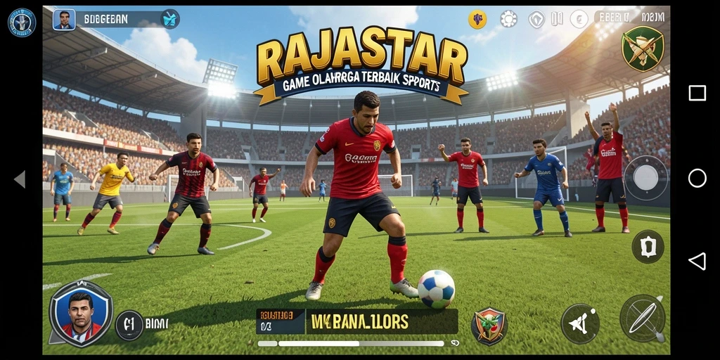 Tampilan gameplay RAJASTAR yang mendebarkan dalam pertandingan olahraga.