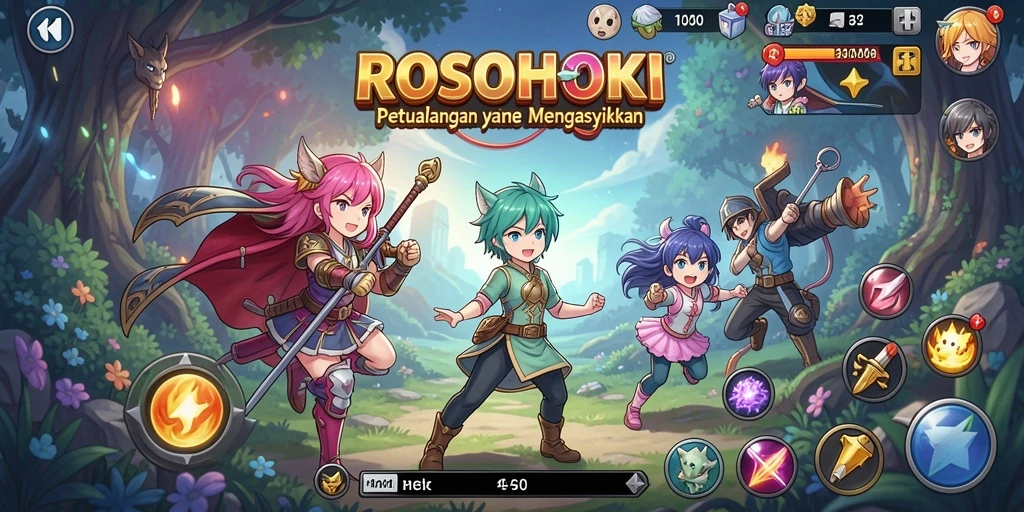 Tangkapan layar dari gameplay seru di ROSOHOKI.