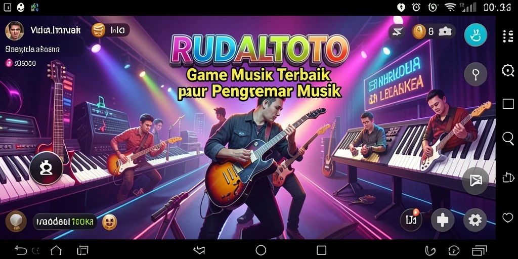 Screenshot RUDALTOTO menampilkan gameplay musik yang seru dan interaktif.