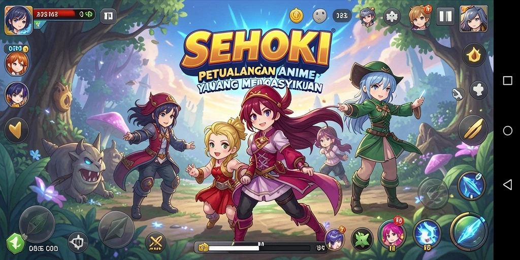 Screenshot gameplay SEHOKI menampilkan aksi seru dan karakter yang unik.
