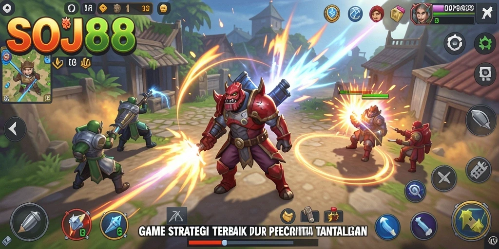 Tangkapan layar gameplay SOJU88 dengan aksi strategis yang mendebarkan.