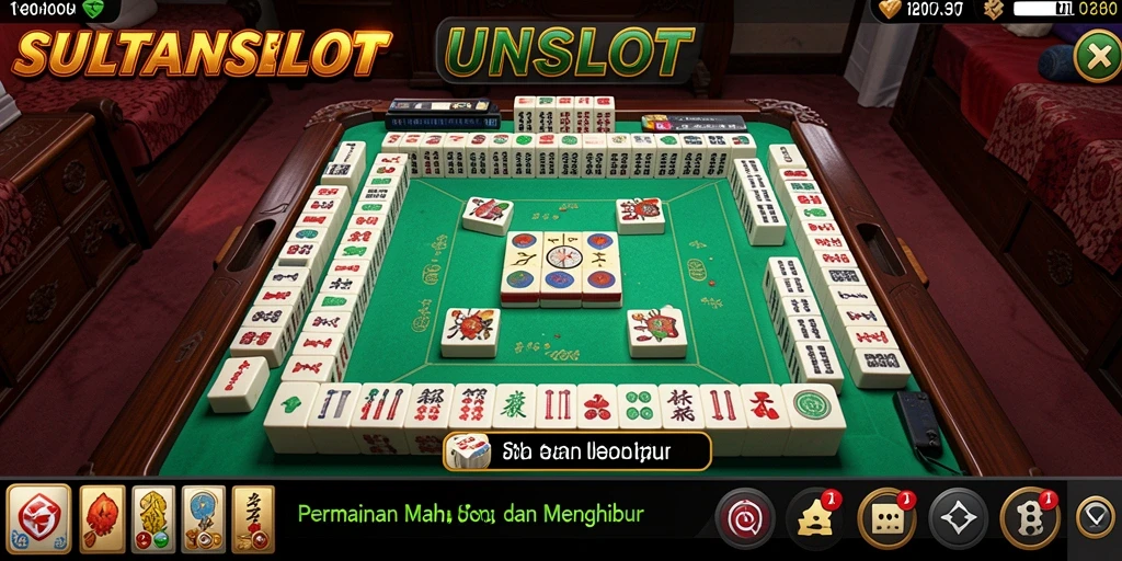 Screenshot dari gameplay SULTANSLOT yang menampilkan aksi Mahjong yang seru.