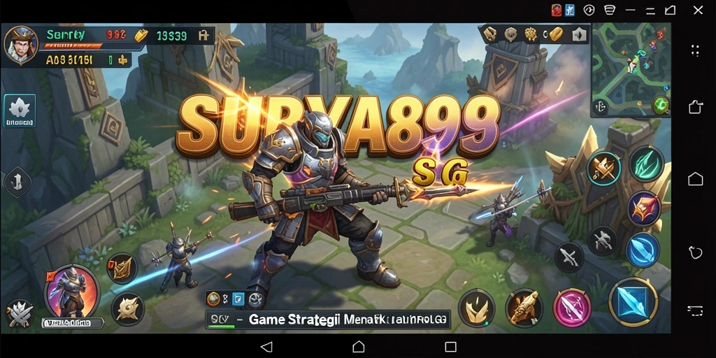 Screenshot gameplay <strong>SURYA898</strong> menampilkan strategi membangun kerajaan yang menarik.