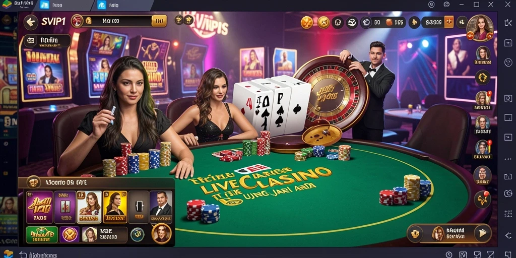 Tampilan gameplay live casino yang menarik dan interaktif di SVIP1.