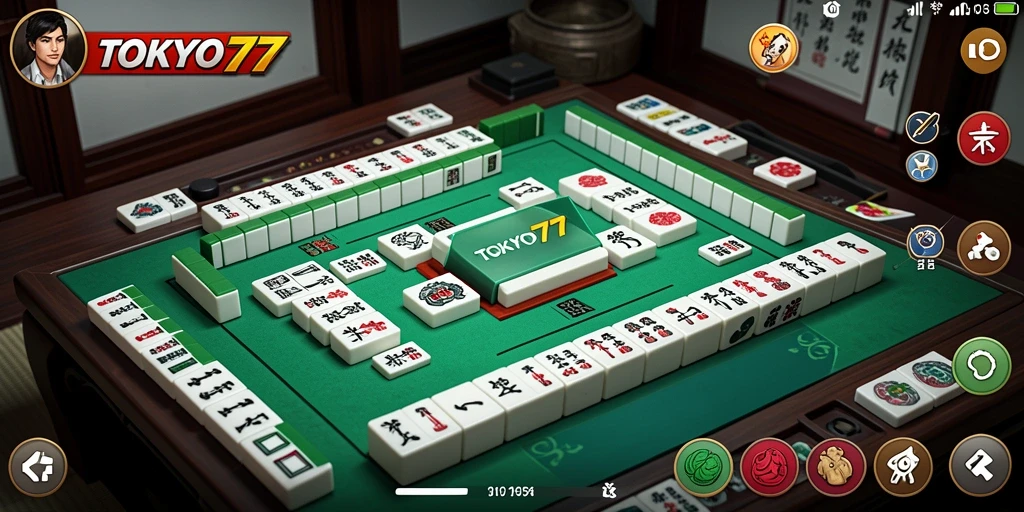 Tampilan gameplay Mahjong di TOKYO77 yang menantang.